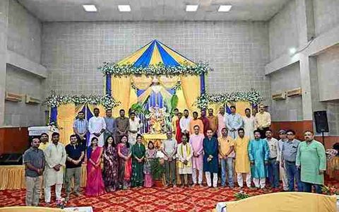 बीजपुर के रिहंदनगर एनटीपीसी परिसर में गणेश प्रतिमा स्थापना और पूजा